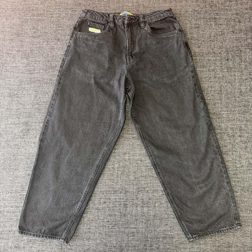 Empyre Loose Fit Black Denim Skate Jeans